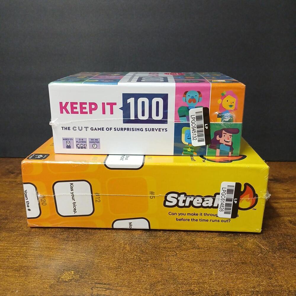 Lot of 2 New Sealed Party Games, Streaks & Keep It 100 Survey Game - Picture 5 of 6